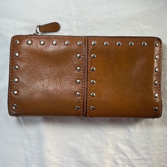 Micheal Kors wallet. Light brown with silver stud accents moto bikercore - Picture 2 of 12